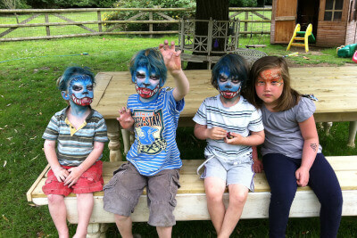 Children with face paint
